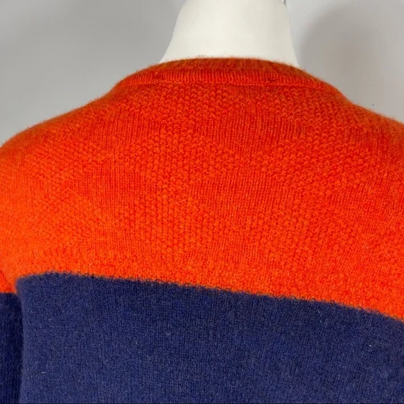 Monsieur Lacenaire mod 60’s grandpa cardigan sweater color block wool france M - Picture 12 of 16